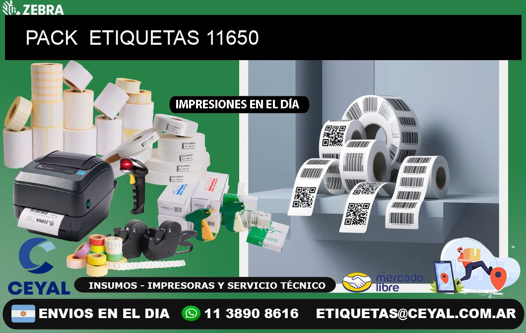PACK  ETIQUETAS 11650