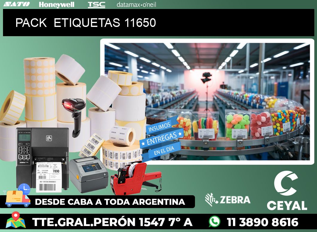 PACK  ETIQUETAS 11650
