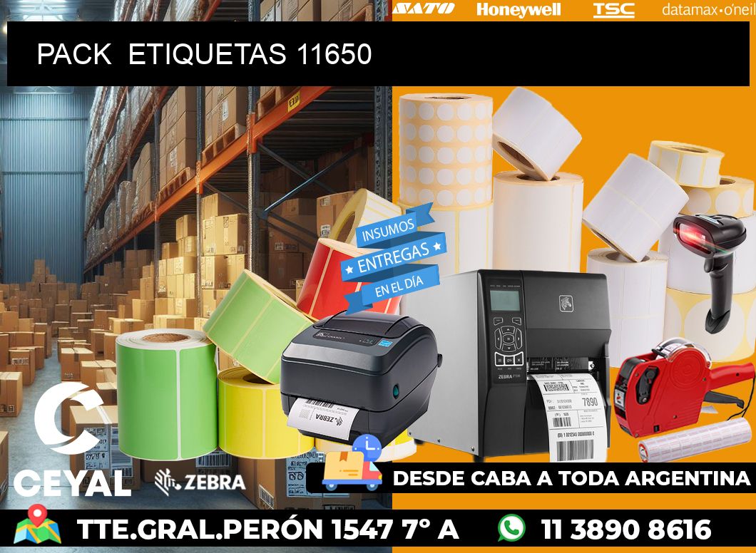 PACK  ETIQUETAS 11650