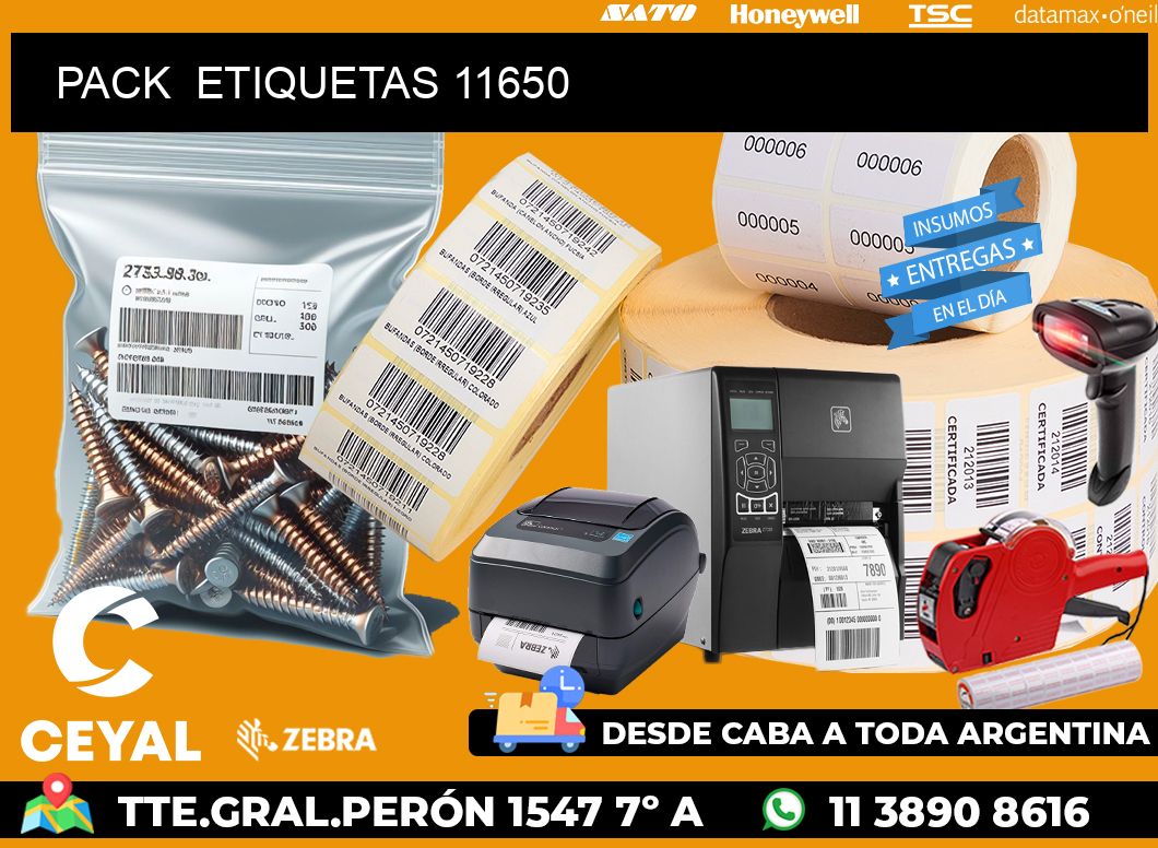 PACK  ETIQUETAS 11650
