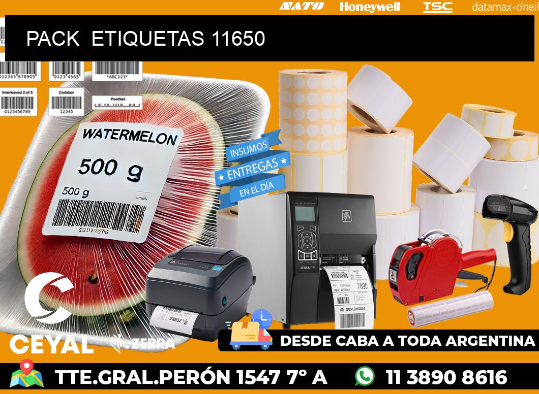 PACK  ETIQUETAS 11650