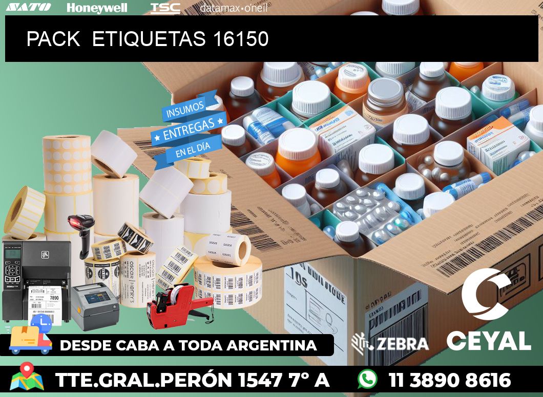 PACK  ETIQUETAS 16150