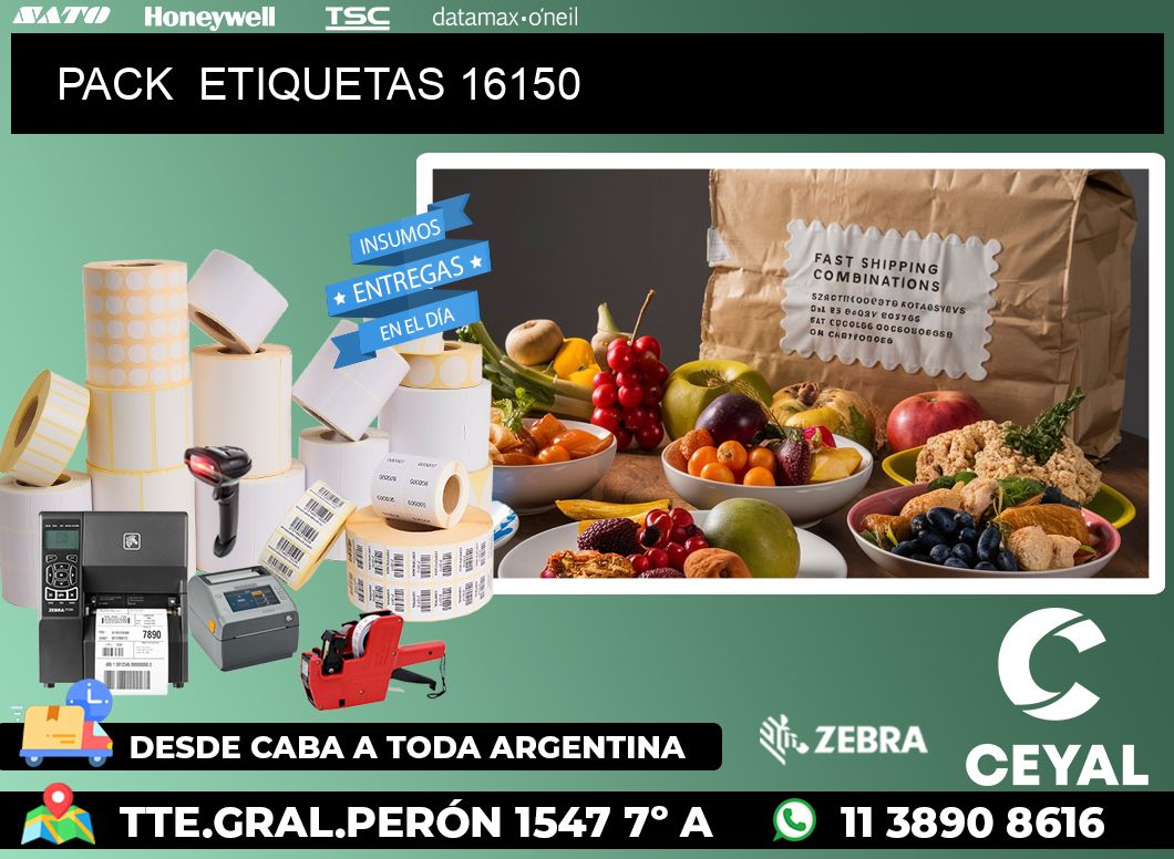 PACK  ETIQUETAS 16150
