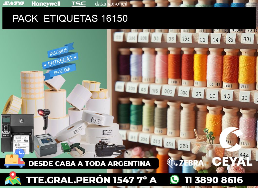 PACK  ETIQUETAS 16150