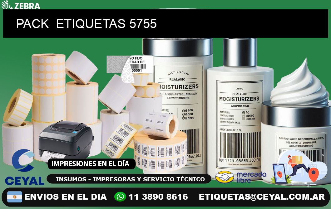 PACK  ETIQUETAS 5755