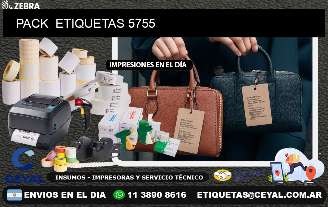 PACK  ETIQUETAS 5755