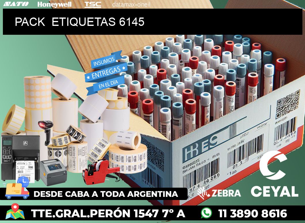 PACK  ETIQUETAS 6145