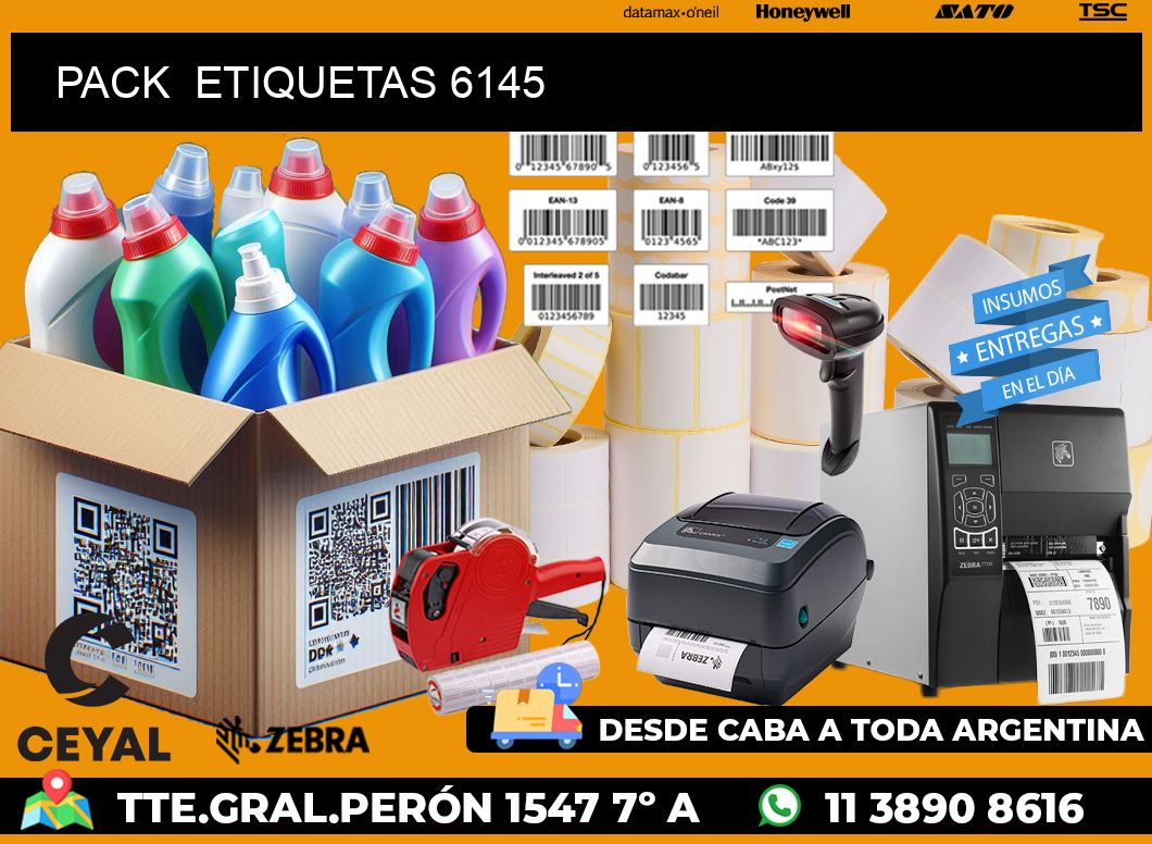 PACK  ETIQUETAS 6145