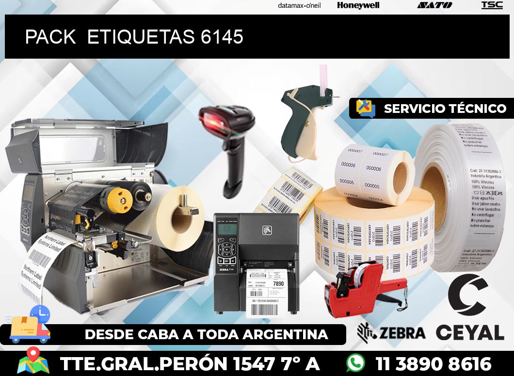 PACK  ETIQUETAS 6145