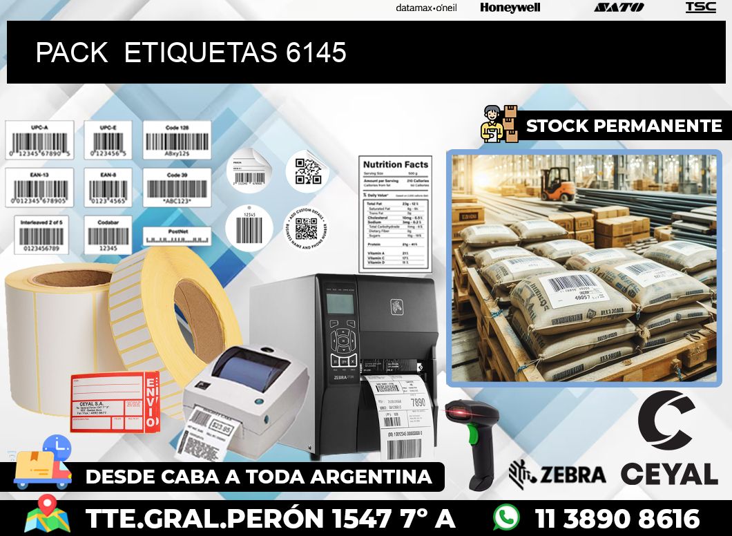 PACK  ETIQUETAS 6145