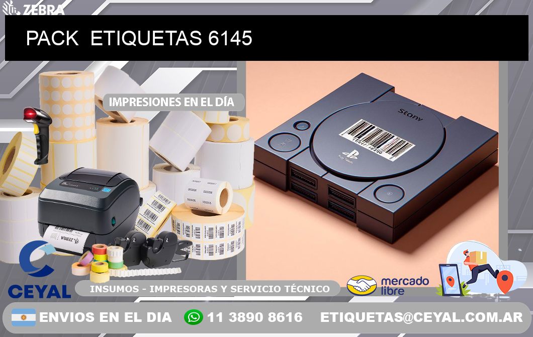 PACK  ETIQUETAS 6145