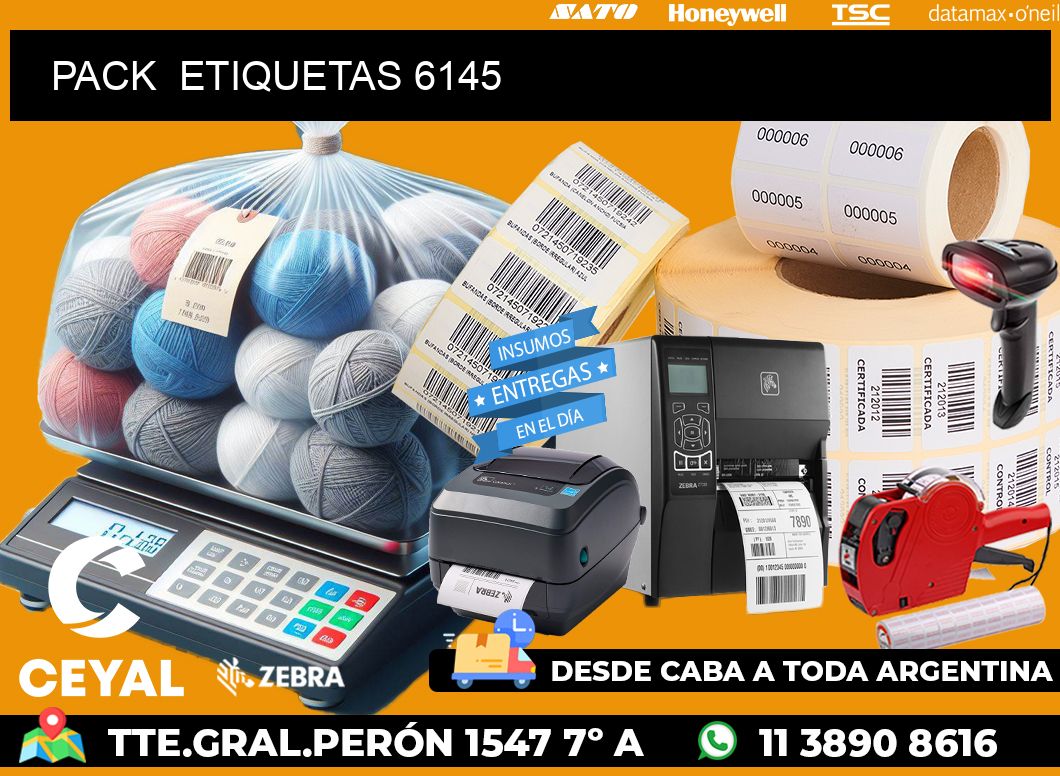 PACK  ETIQUETAS 6145