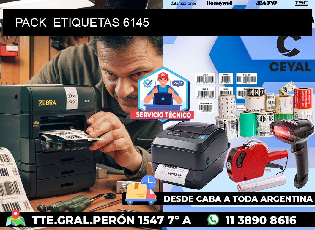 PACK  ETIQUETAS 6145