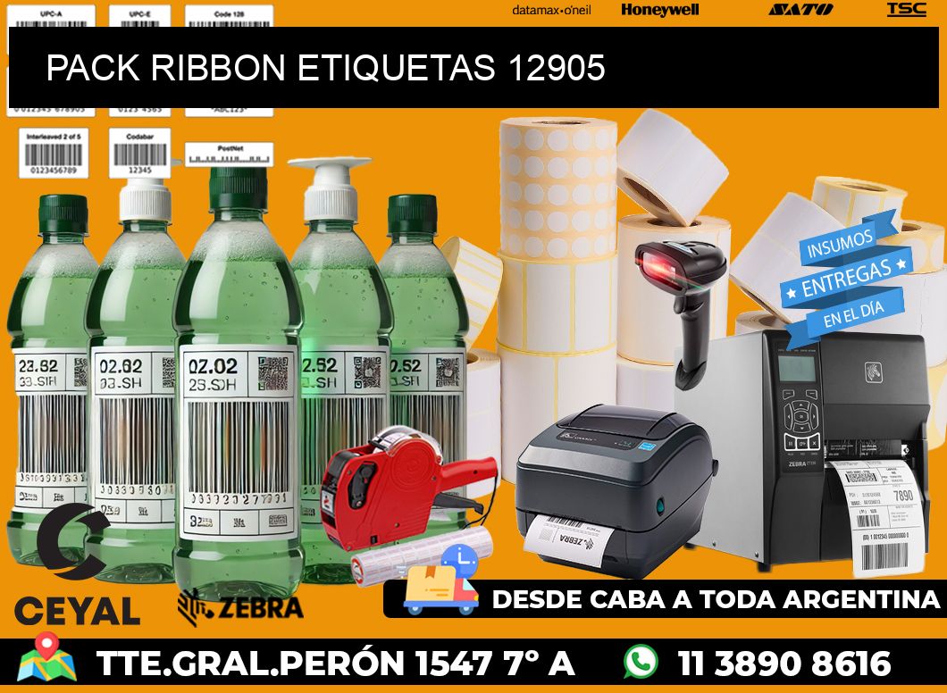 PACK RIBBON ETIQUETAS 12905