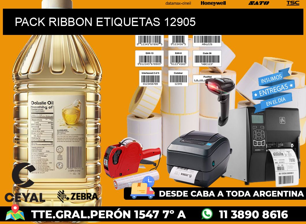 PACK RIBBON ETIQUETAS 12905