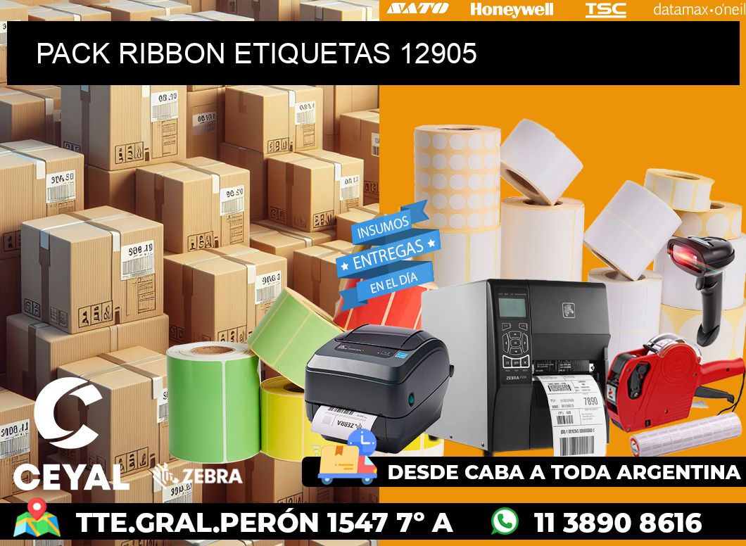 PACK RIBBON ETIQUETAS 12905