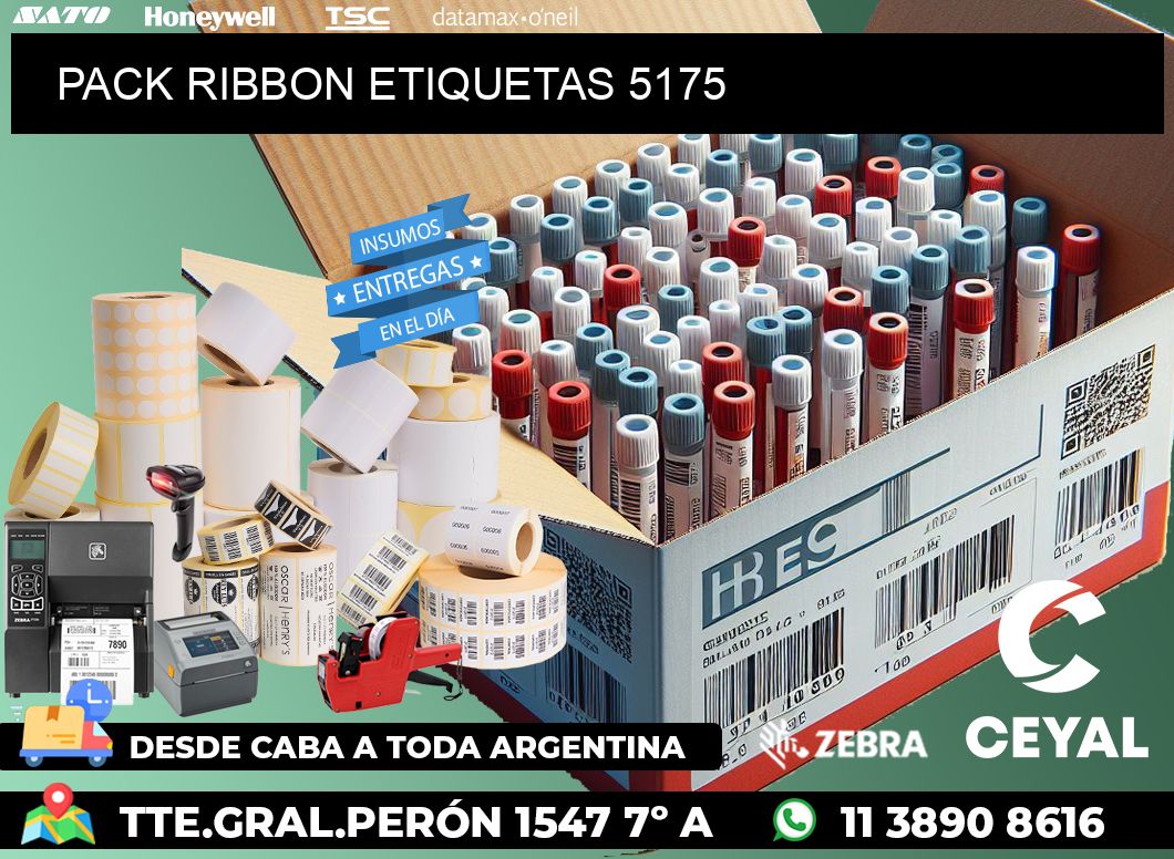 PACK RIBBON ETIQUETAS 5175