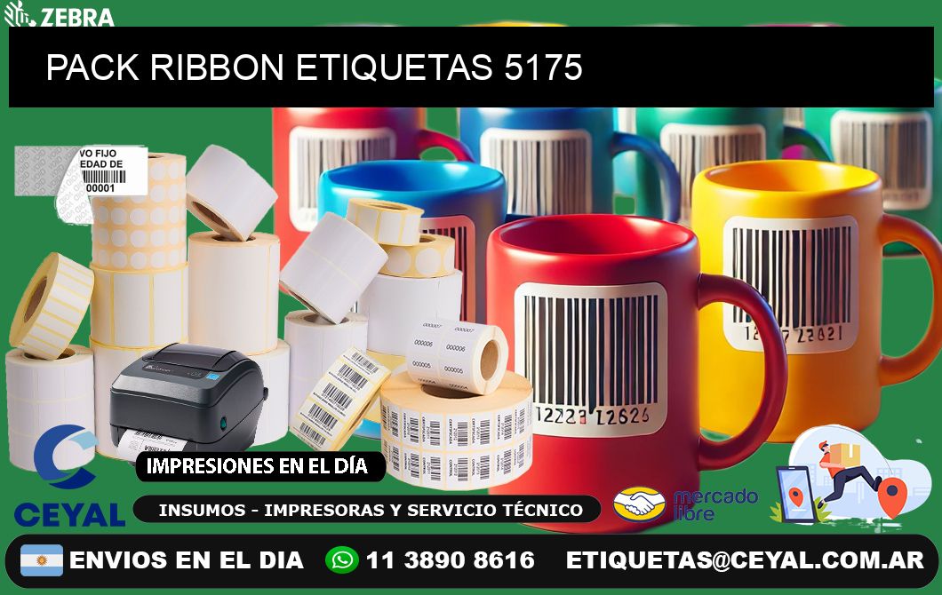 PACK RIBBON ETIQUETAS 5175