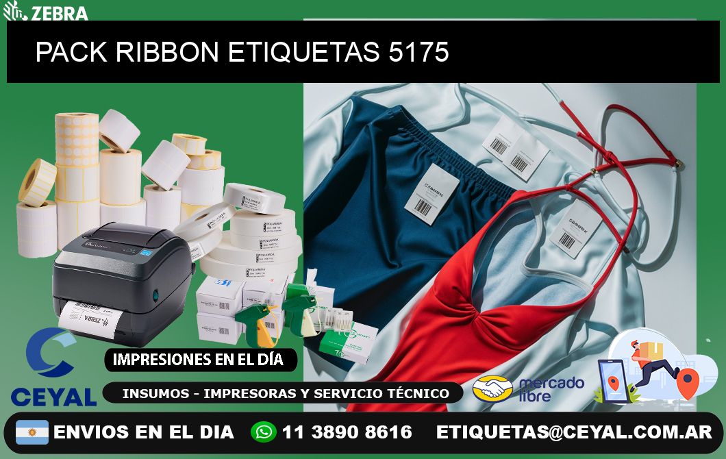 PACK RIBBON ETIQUETAS 5175