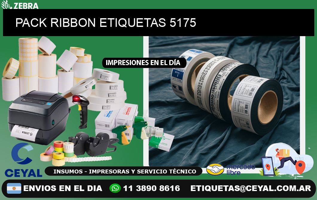 PACK RIBBON ETIQUETAS 5175