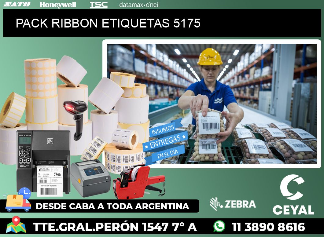 PACK RIBBON ETIQUETAS 5175