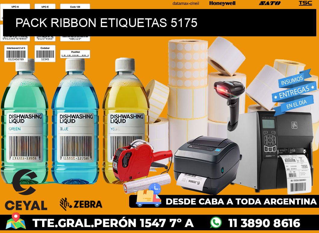 PACK RIBBON ETIQUETAS 5175