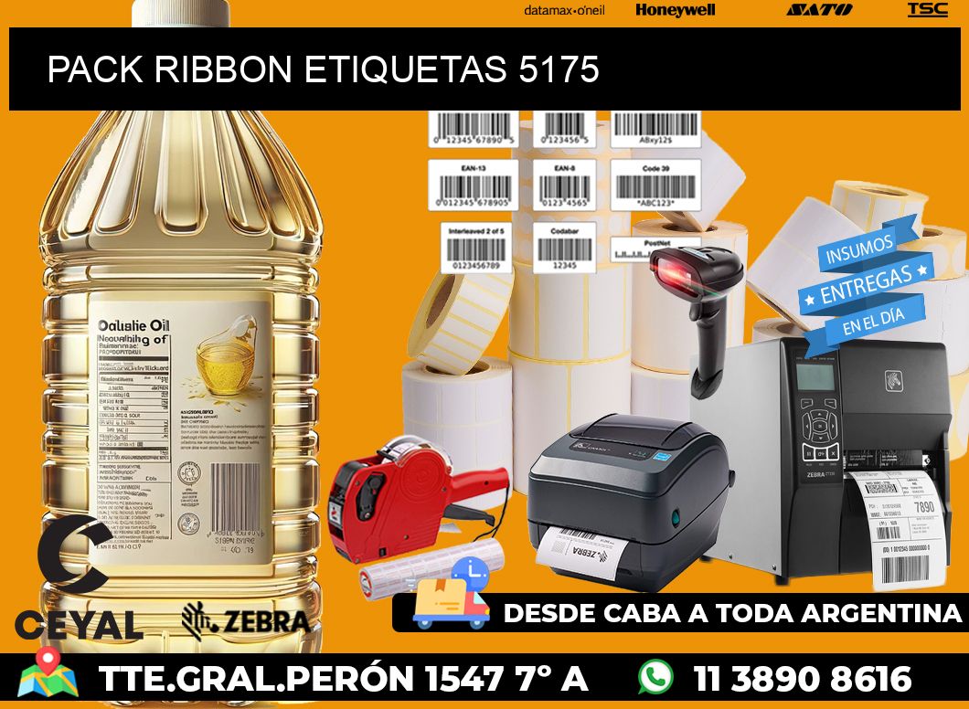 PACK RIBBON ETIQUETAS 5175
