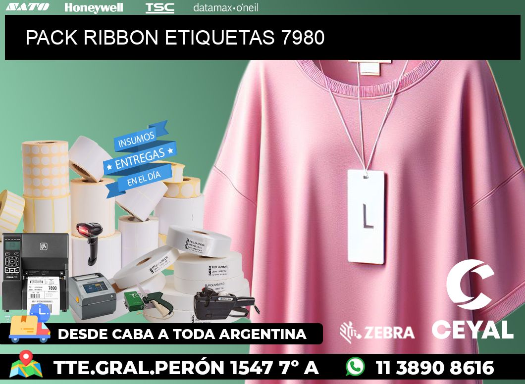 PACK RIBBON ETIQUETAS 7980
