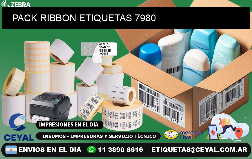 PACK RIBBON ETIQUETAS 7980