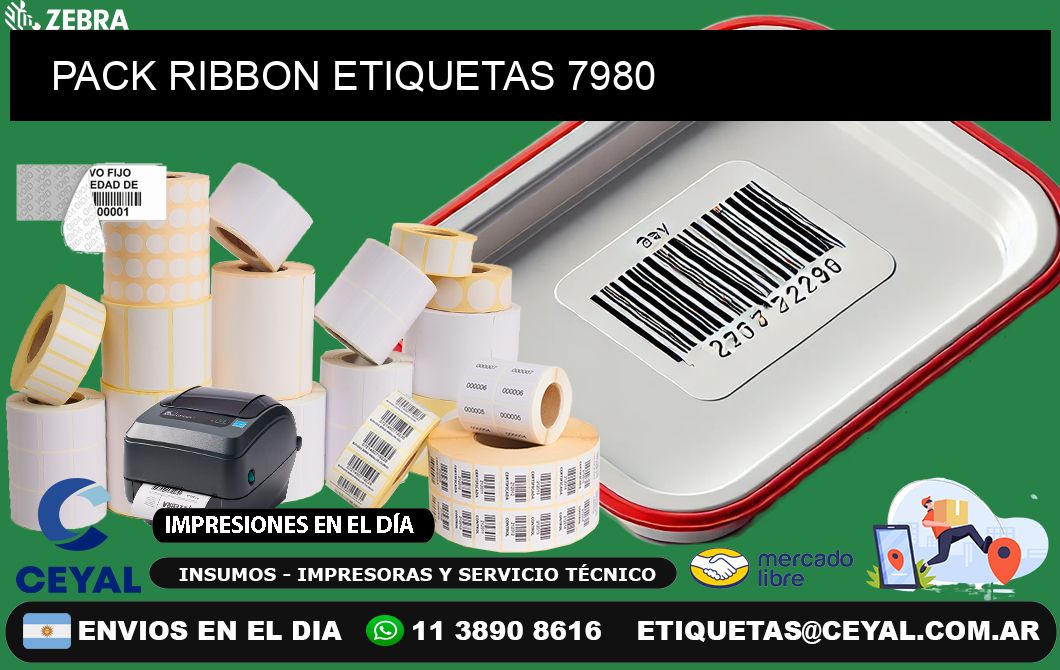 PACK RIBBON ETIQUETAS 7980