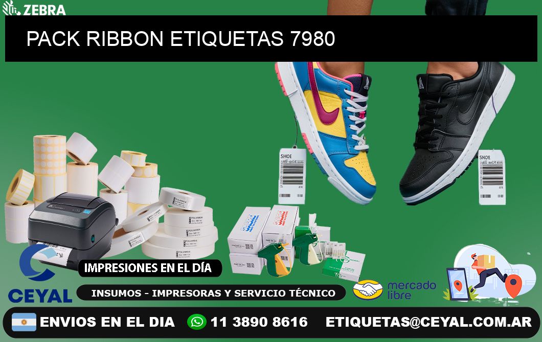 PACK RIBBON ETIQUETAS 7980
