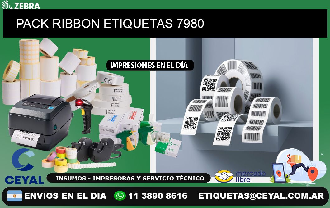 PACK RIBBON ETIQUETAS 7980