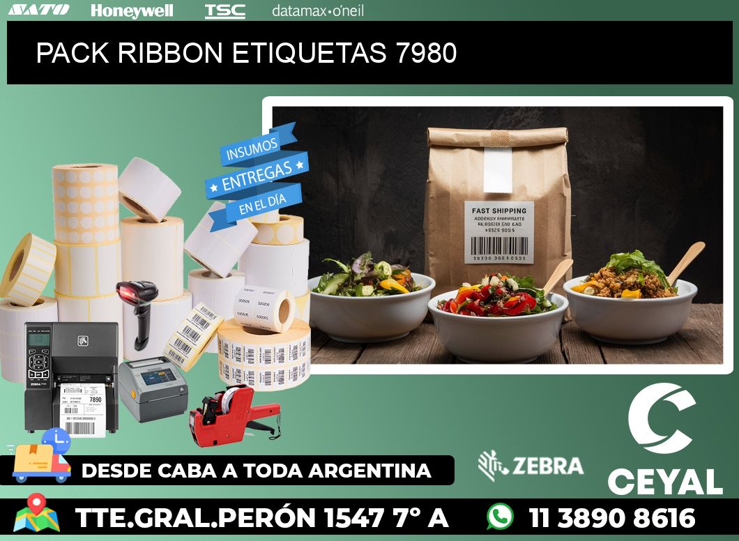PACK RIBBON ETIQUETAS 7980