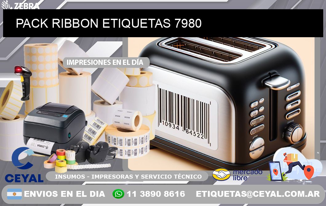 PACK RIBBON ETIQUETAS 7980