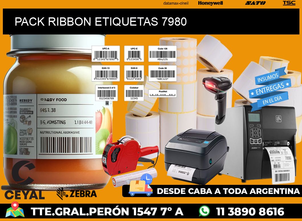 PACK RIBBON ETIQUETAS 7980