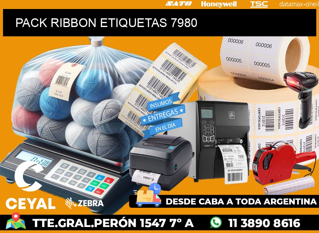 PACK RIBBON ETIQUETAS 7980