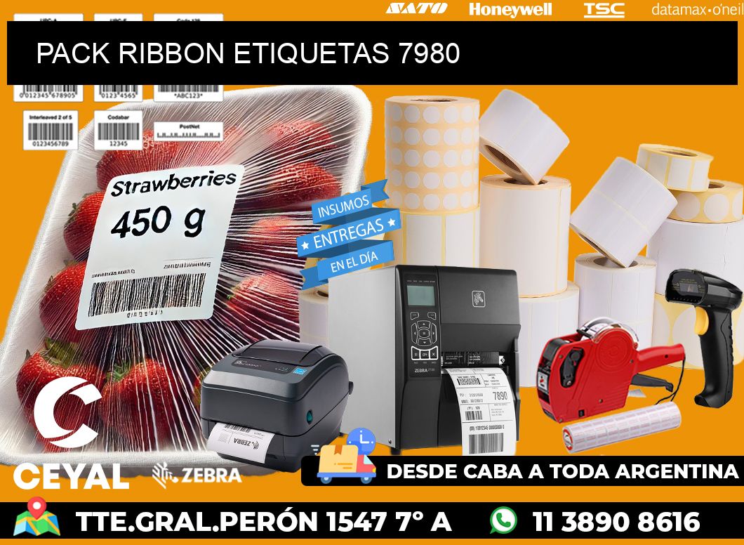 PACK RIBBON ETIQUETAS 7980