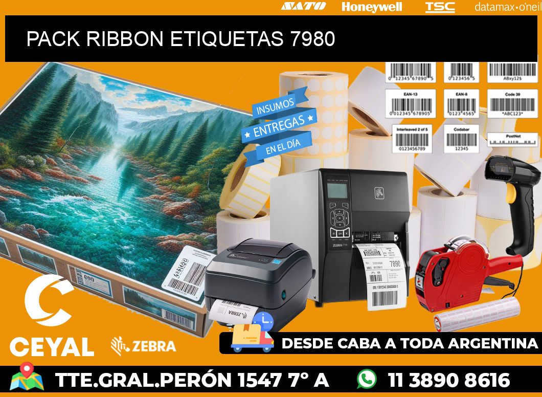 PACK RIBBON ETIQUETAS 7980