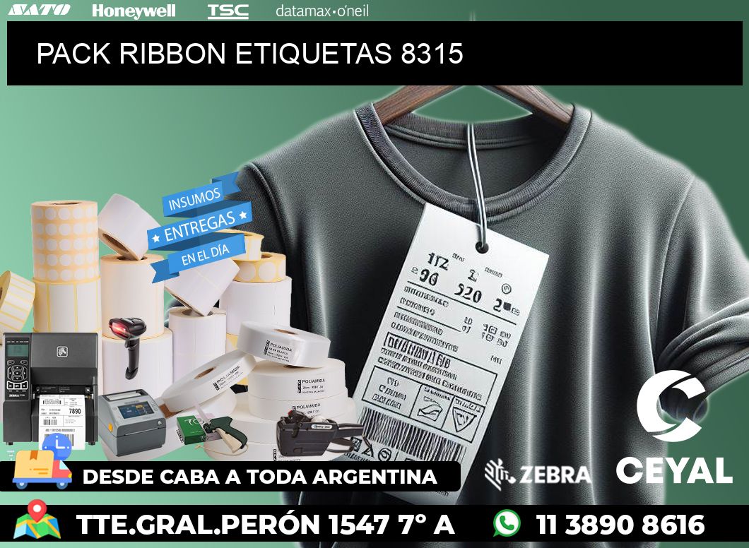 PACK RIBBON ETIQUETAS 8315