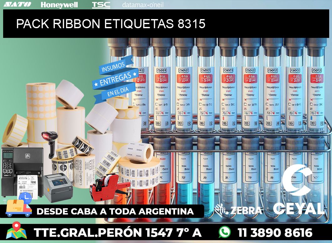 PACK RIBBON ETIQUETAS 8315
