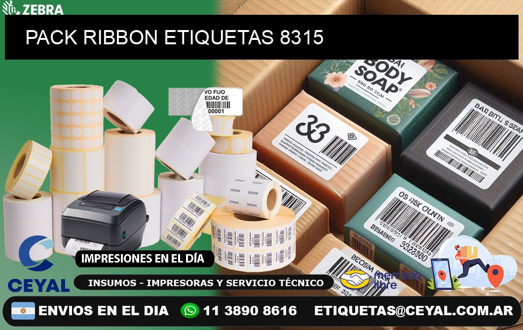PACK RIBBON ETIQUETAS 8315