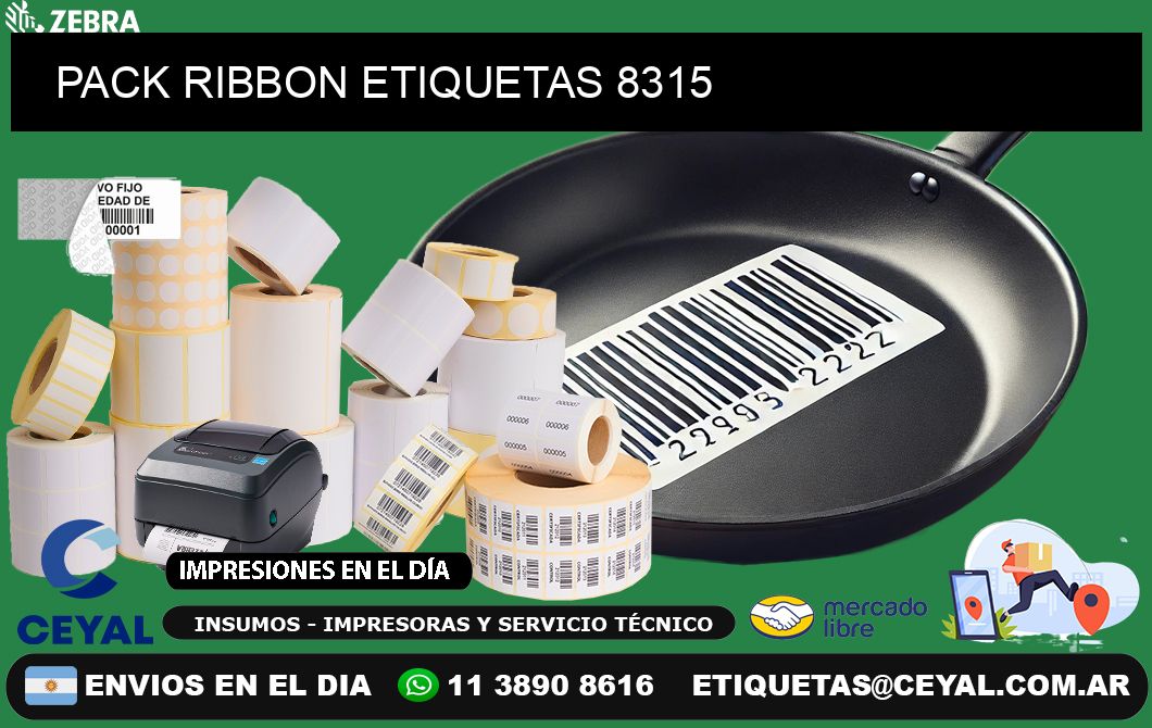 PACK RIBBON ETIQUETAS 8315