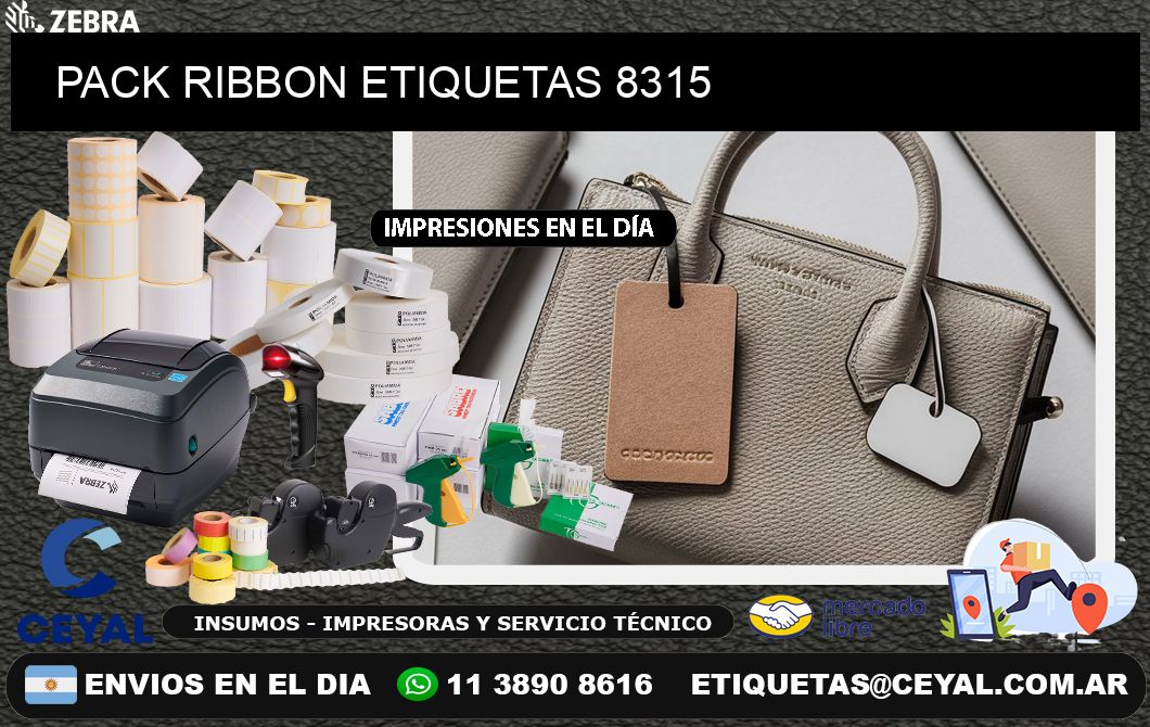 PACK RIBBON ETIQUETAS 8315