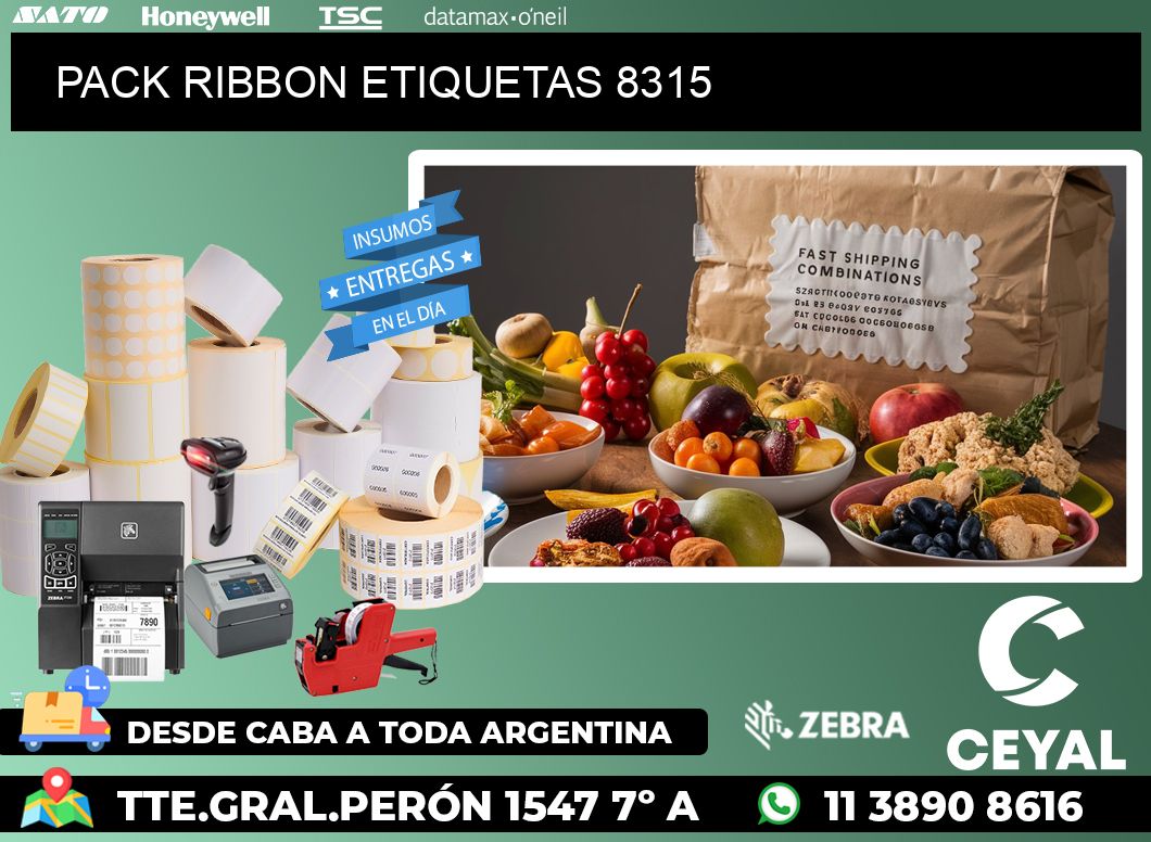 PACK RIBBON ETIQUETAS 8315