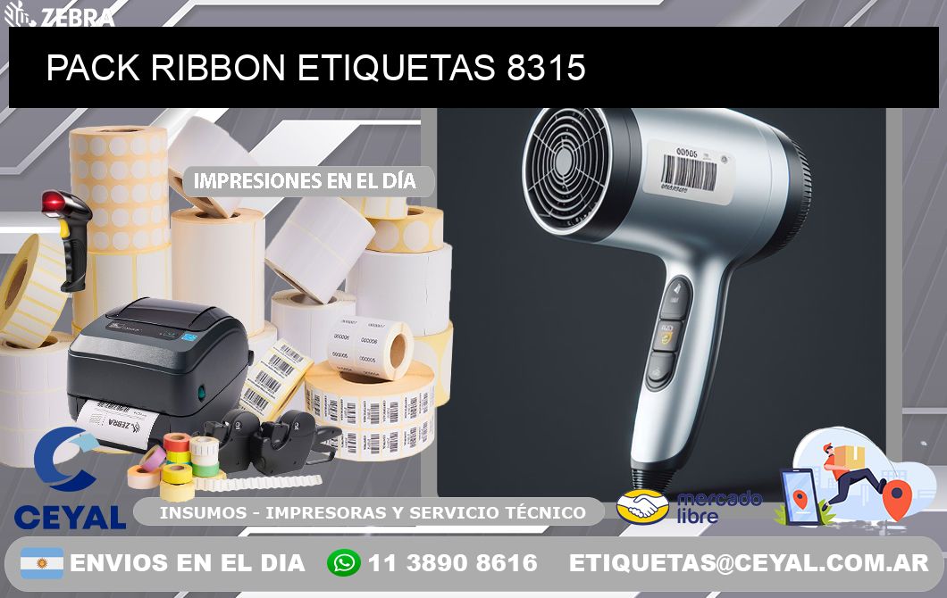 PACK RIBBON ETIQUETAS 8315