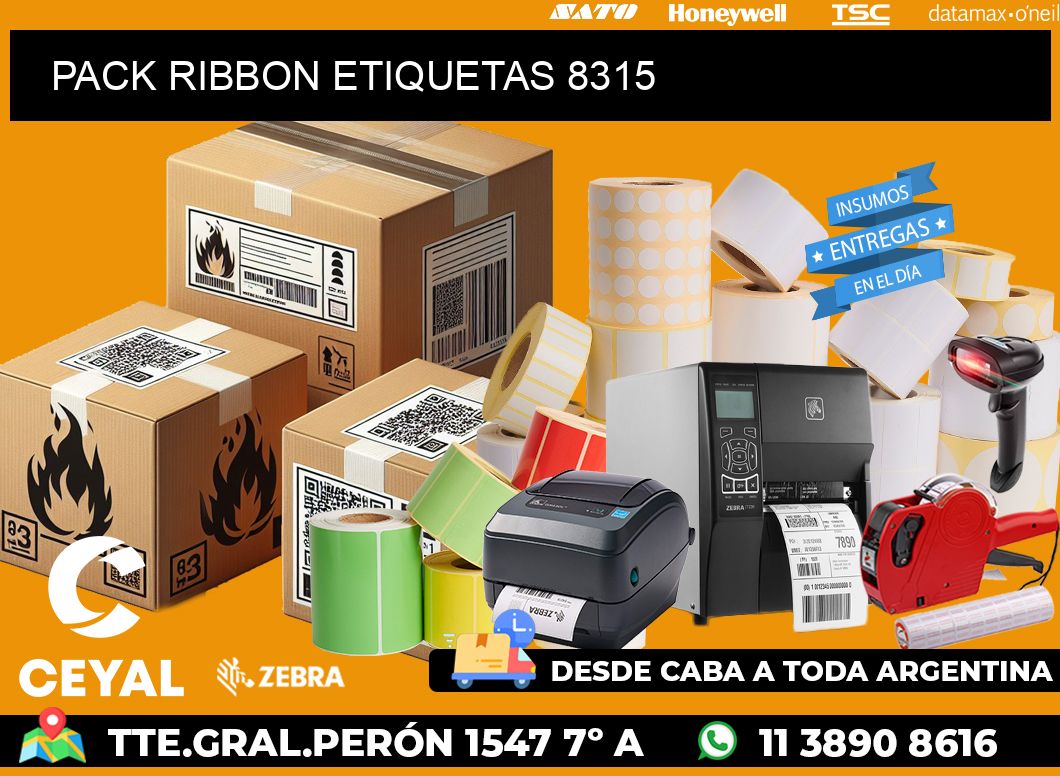 PACK RIBBON ETIQUETAS 8315