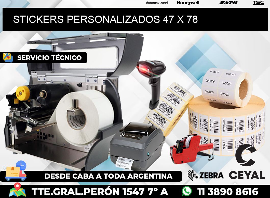 STICKERS PERSONALIZADOS 47 x 78