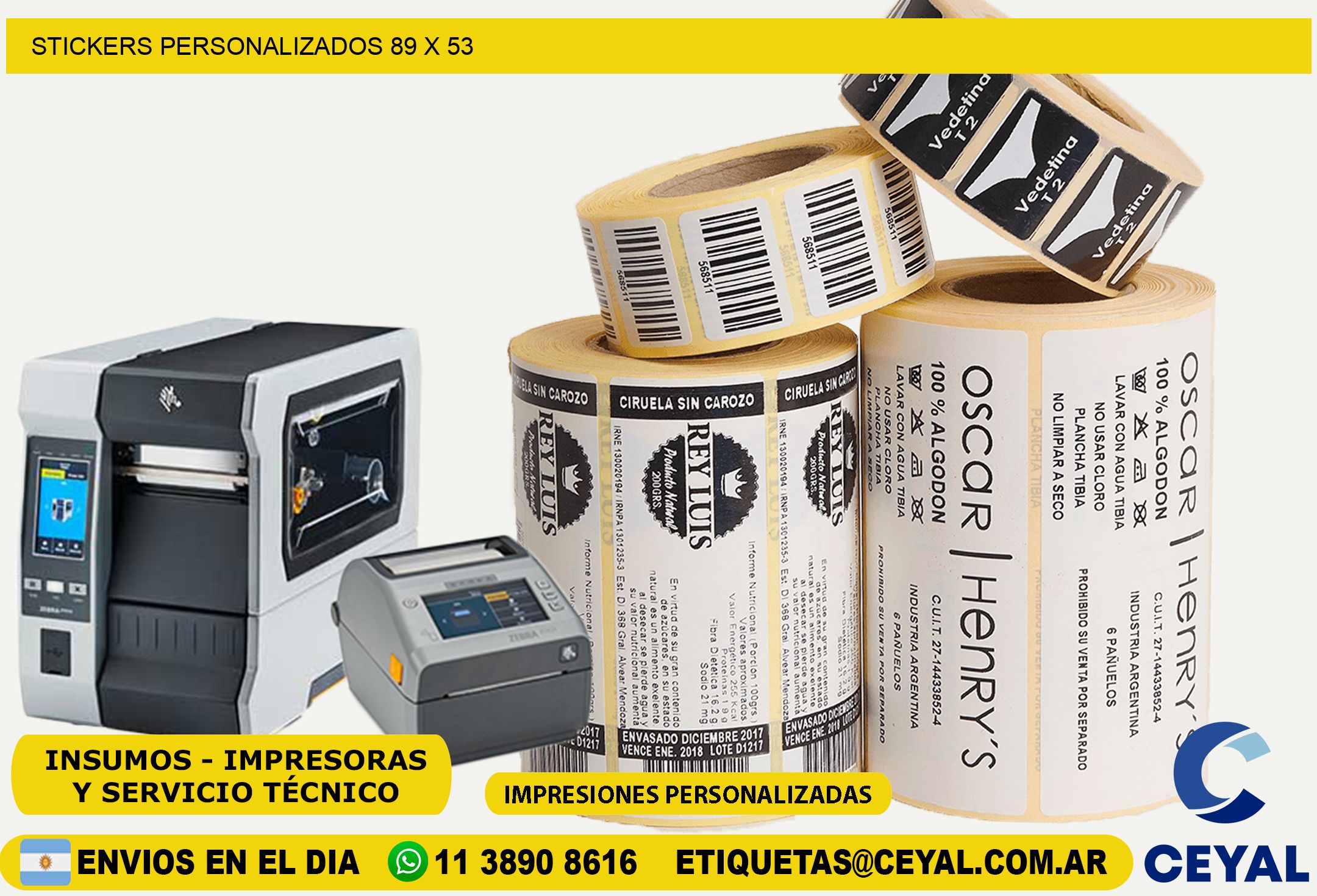 STICKERS PERSONALIZADOS 89 x 53