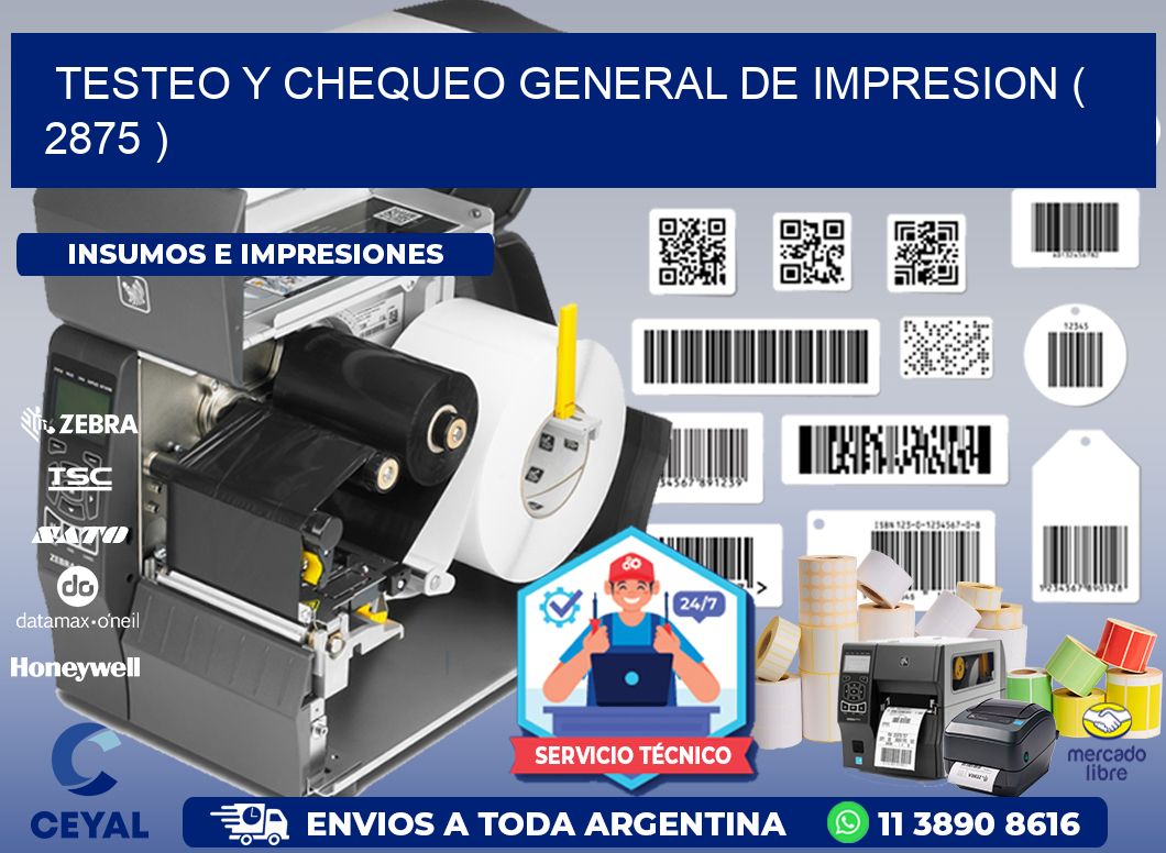 TESTEO Y CHEQUEO GENERAL DE IMPRESION ( 2875 )