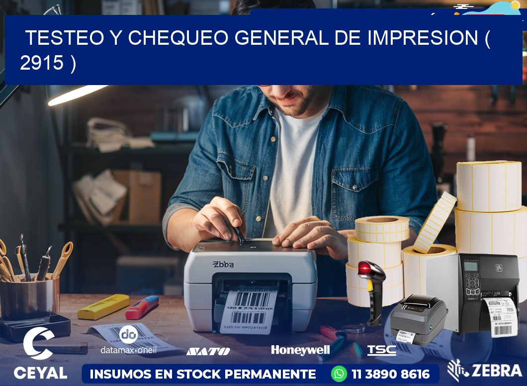 TESTEO Y CHEQUEO GENERAL DE IMPRESION ( 2915 )